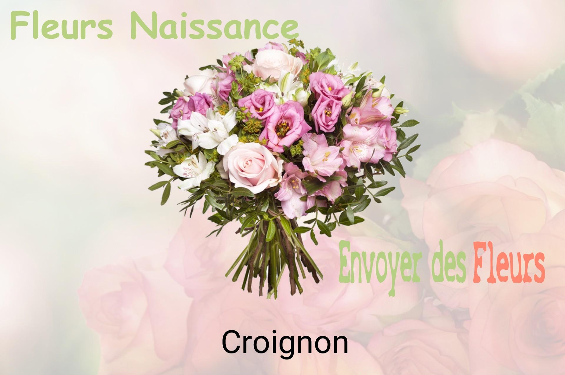 Bouquet de fleurs de naissance livré à Croignon